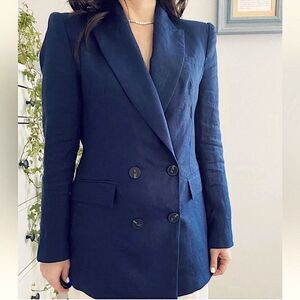 NWT ZARA LINEN BLAZER Size XS